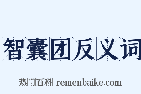 智囊团反义词是什么意思的图片